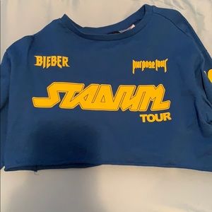 Justin Bieber Stadium Tour Crop Sweatshirt